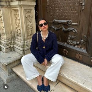 NWT Zara Gold Buttons 100% Wool Cardigan